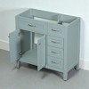 36" Bathroom Vanity Base Cabinet Only – Freestanding Solid Wood & MDF, 2 Doors and 3 Drawers, Undermount or Drop-In Sink Compatible - 2 of 4
