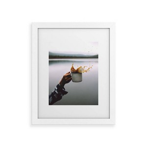  Deny Designs Rustic Bones Coffee Cheers White Framed Art Print - 1 of 4