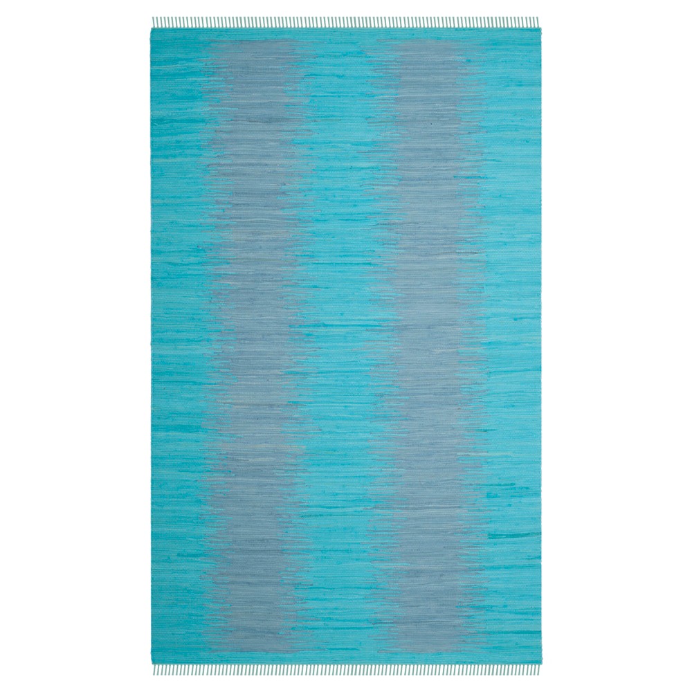 Turquoise Geometric Flatweave Woven Area Rug 5'x8' - Safavieh