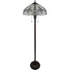 Amora Lighting Tiffany Style Floral White Floor Lamp 62" High - 3 of 4