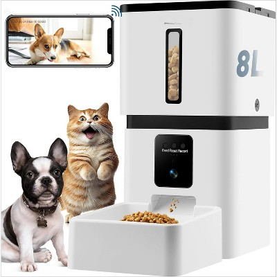 Automatic Dog Feeder for Large Breeds with Camera, App Control, Video with Night Vision, Easy Setup