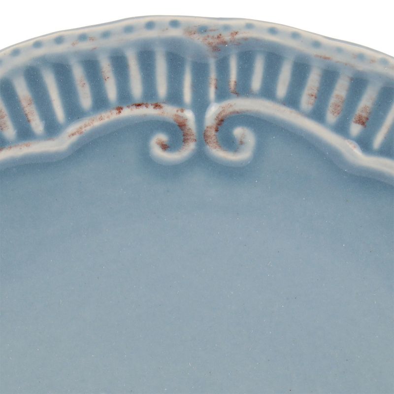 Gibson Modern Southern Home 6 Piece 9 Inch Stoneware Embossed Dessert Plate Set, 3 of 6