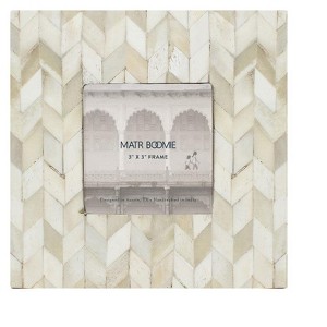 Matr Boomie Artemis 3x3 Picture Frame - Handcrafted Bone - 1 of 4