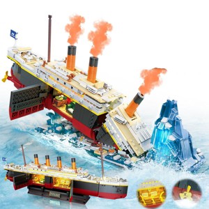 Insoon 2 in 1 Mini Ship Building Block 1883 PCS with Glacier Display Stand Toy Gift for Adults Teens Kids Aged 8+ - 1 of 4