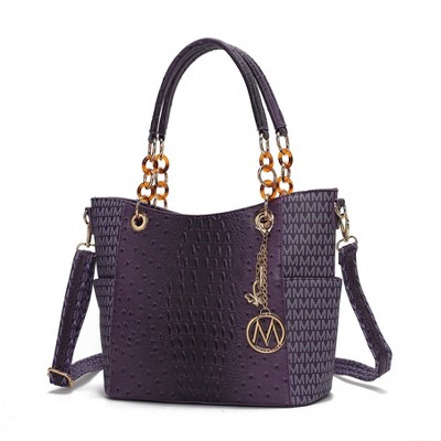 MKF Collection Miriam Handbag Signature Women Vegan Leather Tote by Mia K