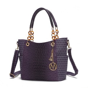 MKF Collection Miriam Handbag Signature Women Vegan Leather Tote by Mia K - 1 of 4