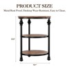 Round Side Table, Small End Table with 3 Shelves for Living Room, Bedroom - 2 of 4