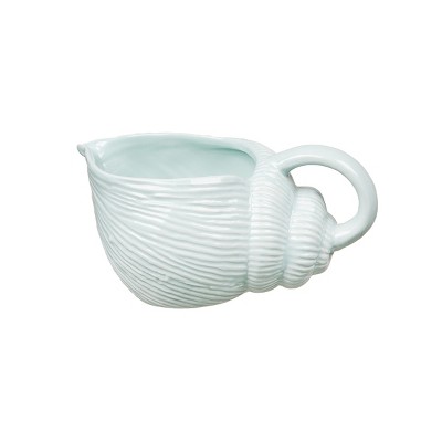 Beachcombers 3.15" x 5.04" Conch Sea Shell Decorative Ceramic Gravy Boat Serving Dish