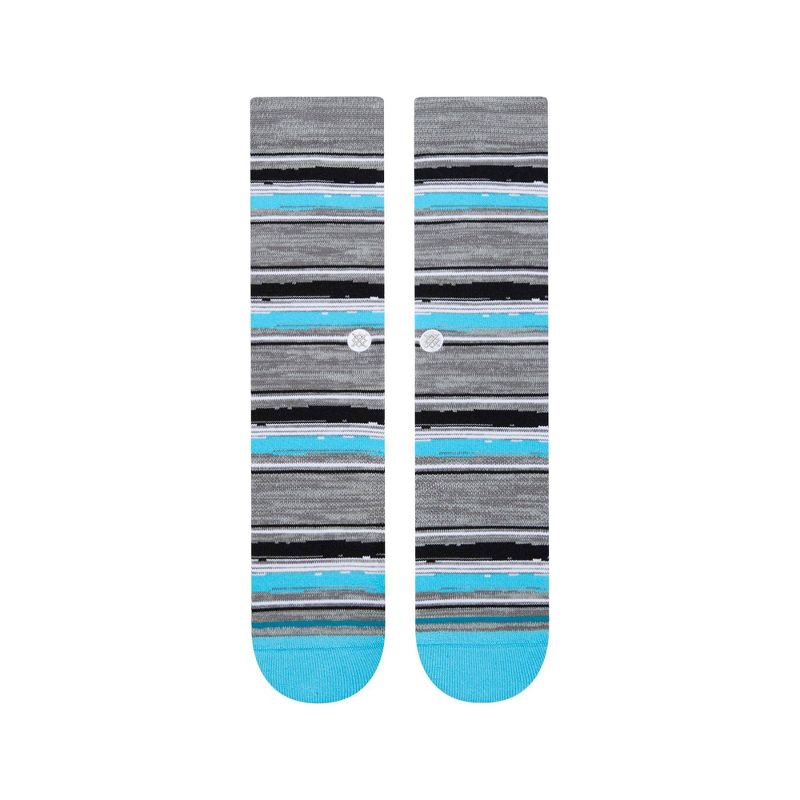 STANCE x WADE Men&#39;s Striped Halved II Crew Socks - Gray/Blue L, 2 of 10