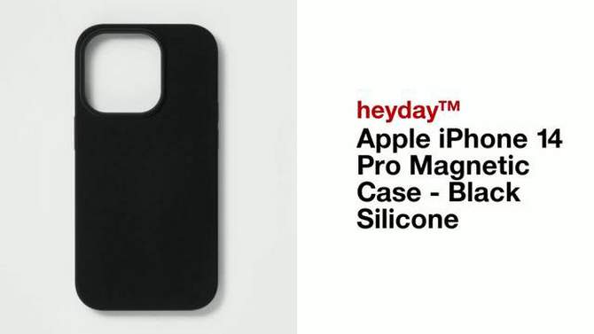 Apple iPhone 14 Pro Magnetic Case - heyday&#8482; Black Silicone, 2 of 5, play video