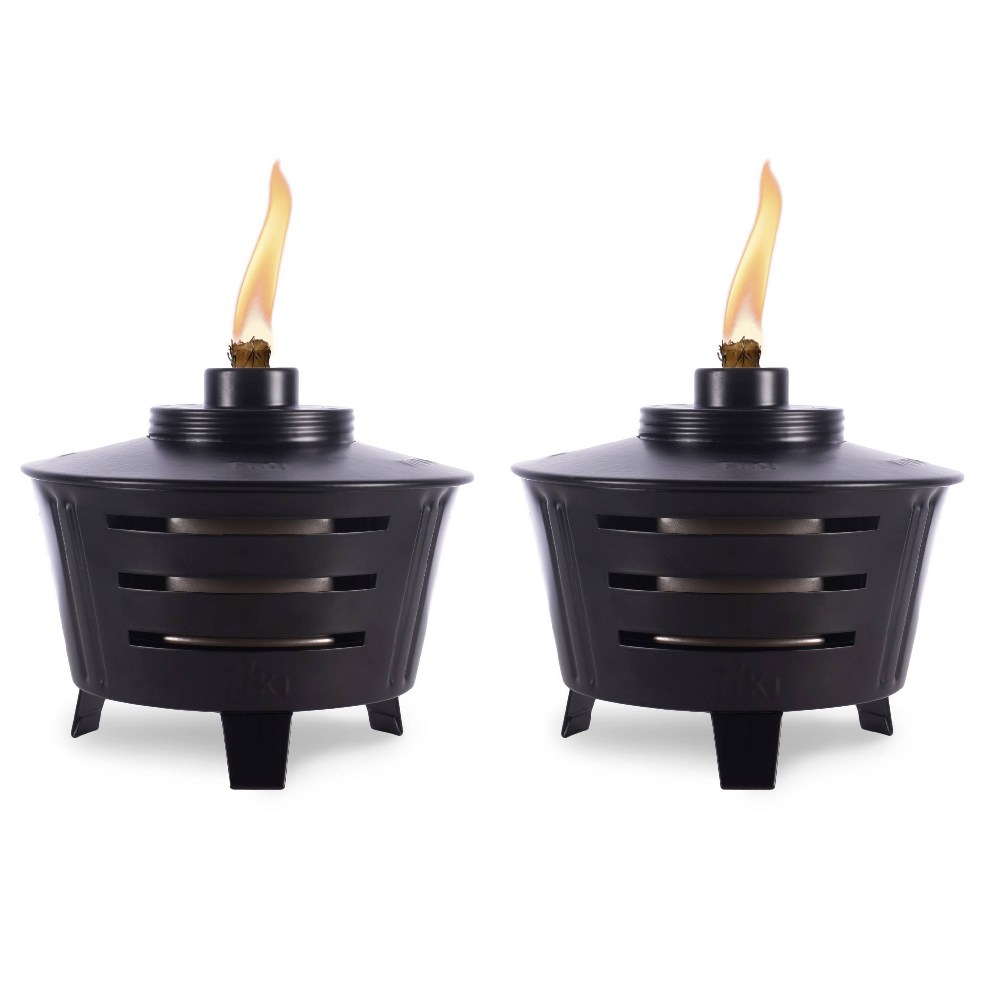 Tiki Mini Pit Metal Outdoor Torch Black