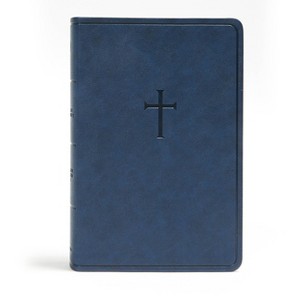 CSB Everyday Study Bible, Navy Cross Leathertouch - by  Csb Bibles by Holman (Leather Bound) - 1 of 1