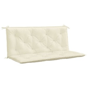 vidaXL Indoor/Outdoor Bench Cushions 2 pcs, Non-slip, Water-Repellent, Cream White 47.2"x19.7"x2.8" - 1 of 4
