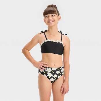 Girls' 'sun Beams' Solid Bikini Swim Bottom - Art Class™ Black