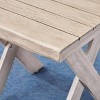 UPHA X-Shaped Wooden Side Table End Table - 2 of 4