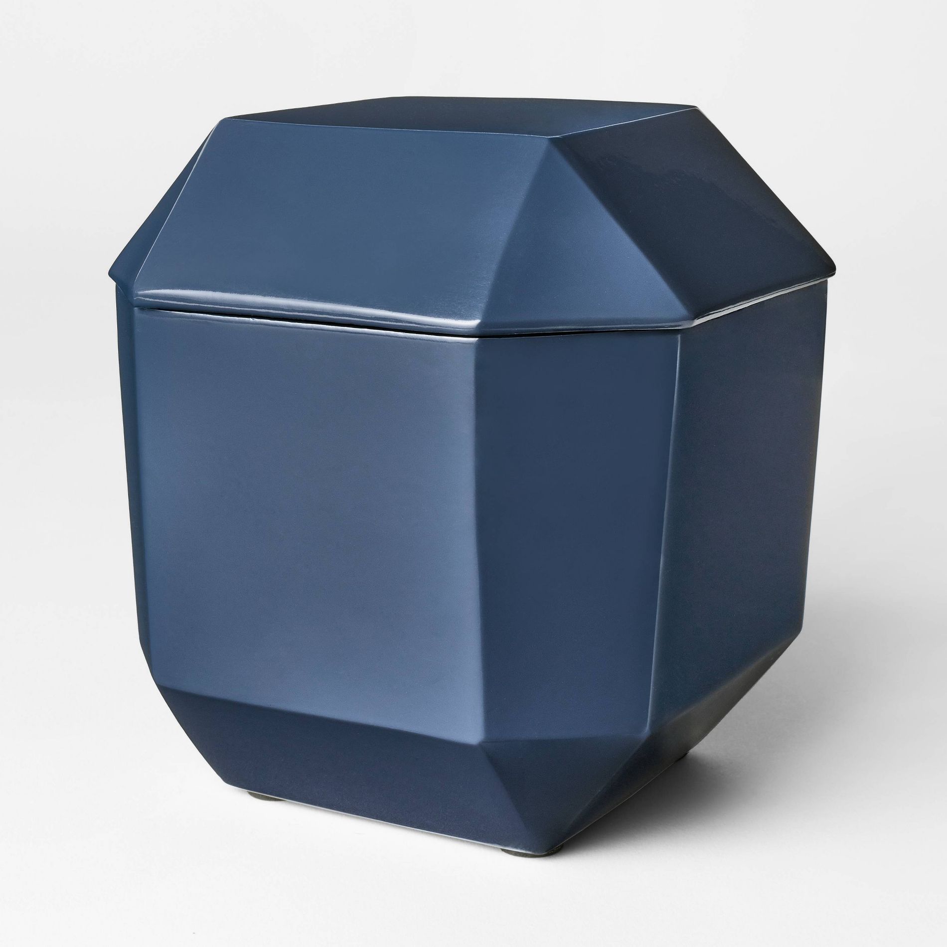 5" Decorative Lacquer Box Blue - Threshold™ designed with Studio McGee