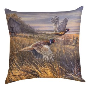 18" Scenic Pillow – Upland Paradise Climaweave Fabric by Manual Woodworkers and Weavers - 1 of 3