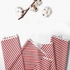 Bacati - Space Red Warp Pin Stripes Cotton Crib/Toddler Crib Skirt - 2 of 4
