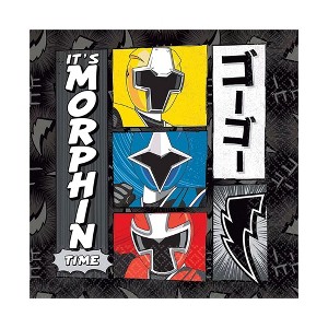 Amscan Power Rangers Ninja Steel 5" Beverage Napkins, 16-Pack - 1 of 4