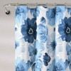 Floral Shower Curtain, 72 Wx 72 L, Navy White - Watercolor Botanical Bathroom Curtain - Farmhouse French Country - 3 of 4