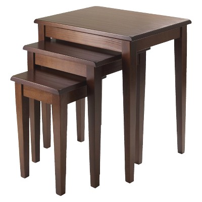 3pc Regalia Nesting Table Walnut - Winsome