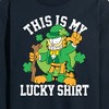 Men's - Garfield - This is My Lucky Shirt St. Patrick's Day Long Sleeve Graphic T-Shirt - 2 of 4