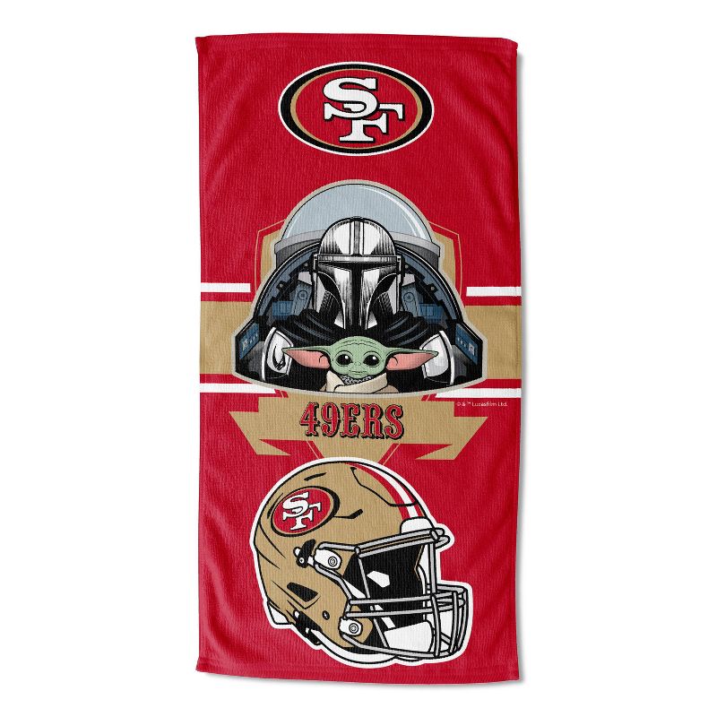 27&#34;x54&#34; NFL San Francisco 49ers Star Wars Hugger with Beach Towel, 2 of 4
