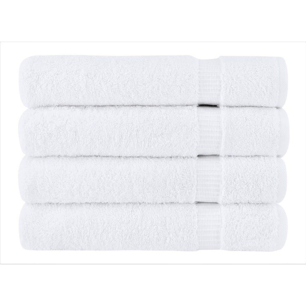 Photos - Towel 4pc Villa Bath  Set White - Royal Turkish 