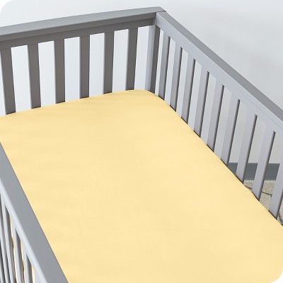 Ultra-Soft Microfiber Crib Sheets Set in Morning Sun and White