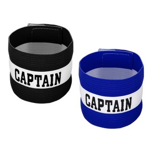 Unique Bargains Adjustable Elastic Soccer Basketball Training Captain's Armband 2 Pcs - 1 of 4