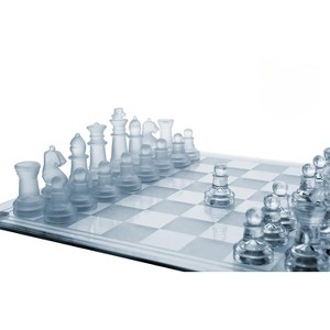 Gamie 14" Premium Glass Chess Set - 1 of 4