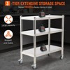 Storage Shelves, 5 Tier Stainless Steel Shelving Organizer, Heavy Duty Garage Shelving Unit, Stable Shelves Organizer for Home, Kitchen,Closet,Office - 2 of 4