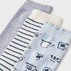 Women's Teacups Scallop Cuff 3pk Crew Socks - A New Day™ Blue/Heather Gray/Navy 4-10 - 3 of 3