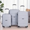 SEVOBAL Luggage 3 Piece Set Hardshell Suitcase with TSA Lock and Spinner Wheels for Travel, Silver, 19.68"*11.8"*29.9" - 3 of 4