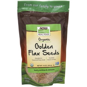 Organic Golden Flax Seeds by Now Foods  -  1 lbs Seed - 1 of 2