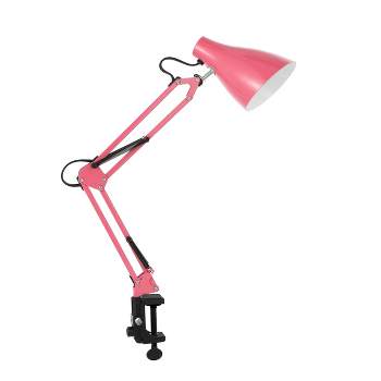 28.5" Odile Classic Industrial Adjustable Articulated Clamp-On Task Lamp (Includes LED Light Bulb) - JONATHAN Y