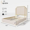 Queen Size Platform Bed with Upholstered Headboard for Bedroom - 2 of 4