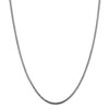Black Bow Jewelry 2.5mm, 14k White Gold, Solid Franco Chain Necklace - 3 of 4