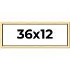 PosterPalooza | Panoramic Simple Gold Picture Frame - UV Acrylic, Foam Board Backing, Hanging Hardware - 2 of 4