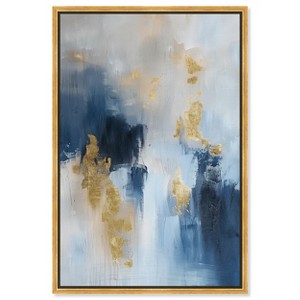 Art Remedy Morning Dew Blue Abstract Wall Art Framed - 1 of 4