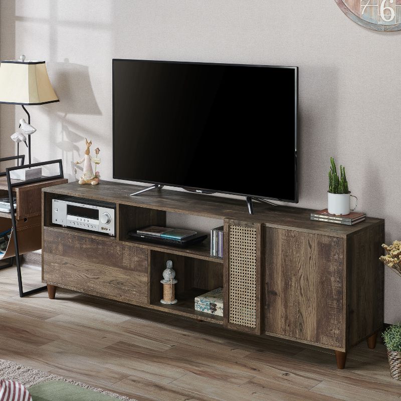 Niles TV Stand for TVs up to 80&#34; Reclaimed Oak - HOMES: Inside + Out, 5 of 10