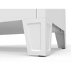 Modern Sideboard Decorative Storage Cabinet, 2 Shapely Doors Cabinet, CENGHU Buffet Cabinet, for Living Room, Kitchen, Bedroom, Hallway, White - 4 of 4