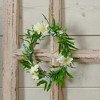 Northlight Mini Floral and Foliage Spring Wreath - 7" - Unlit - White - 2 of 4