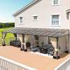 ALAULM 10’ x 26’ Wall Mount Gazebo Outdoor Pergola, Lean to Gazebo Canopy Awnings with Sloped Roof and Steel Frame - 2 of 4