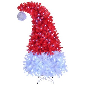 Karl Home 6ft Santa Hat Style Pre-lit Christmas Tree with 300 Lights, - 1 of 4