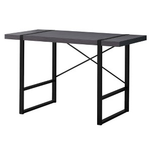 HomeRoots 24" Gray and Black Computer Desk - 1 of 4