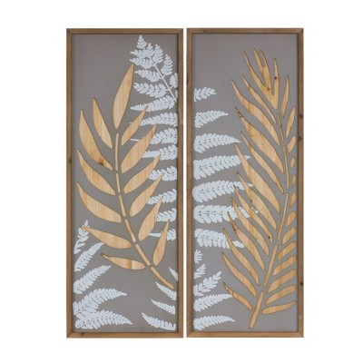 Melrose Framed Fern Panel Wall Art (Set of 2)