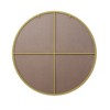36 Inch Glass Wall Mirror Gold Circular Mirror Metal Framed Round Vanity Mirror For Bathroom Living Room Bedroom Wall Decor - 3 of 4