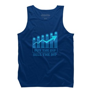 Men's Design By Humans Buy The Dip Sell The Rip By MadderTees Tank Top - 1 of 2