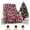Elegant Comfort Super Soft Christmas Prints Blanket Home D¨¦cor, Warm Cozy Throws for Winter Bedding. - 3 of 4